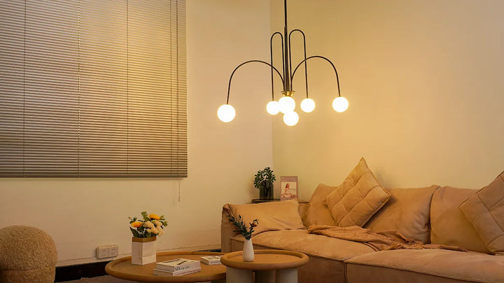 Modern Metal Glass Chandelier New 3