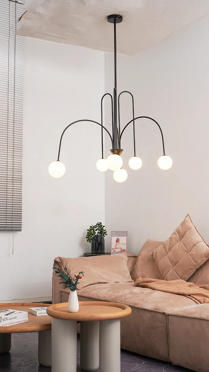 Modern Metal Glass Chandelier New 5