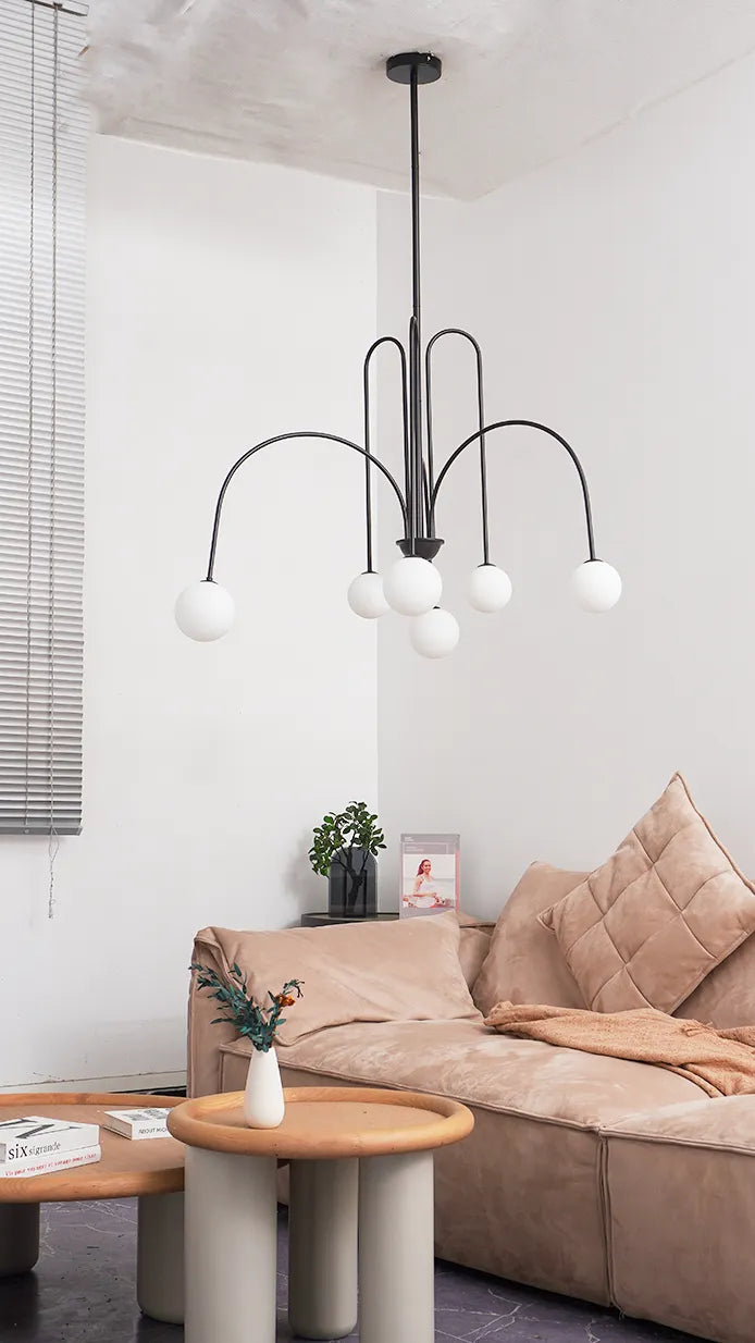 Modern Metal Glass Chandelier New 6