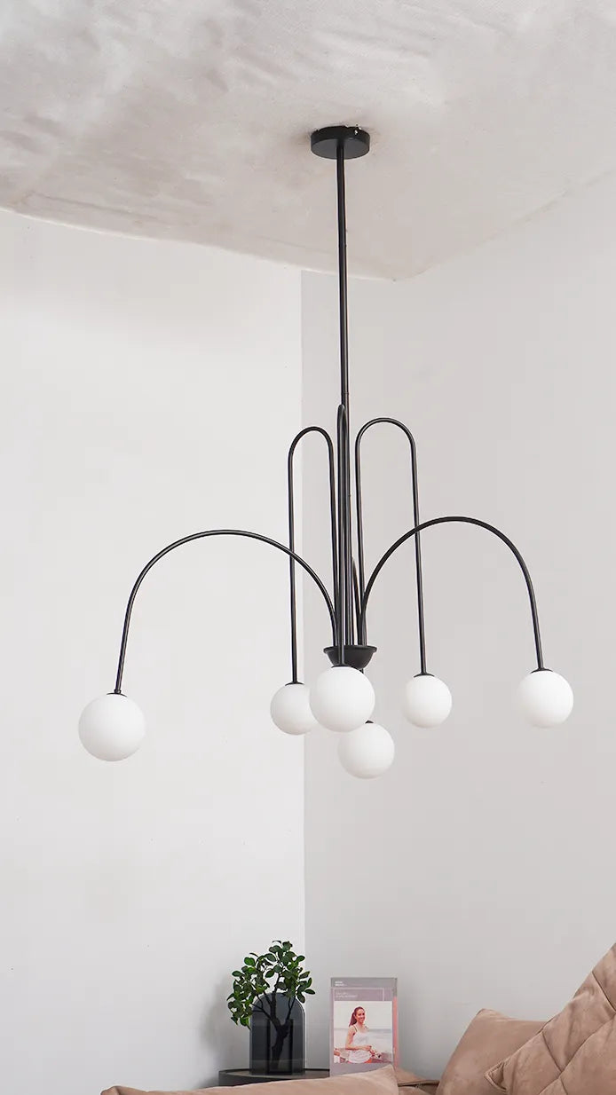 Modern Metal Glass Chandelier New 7
