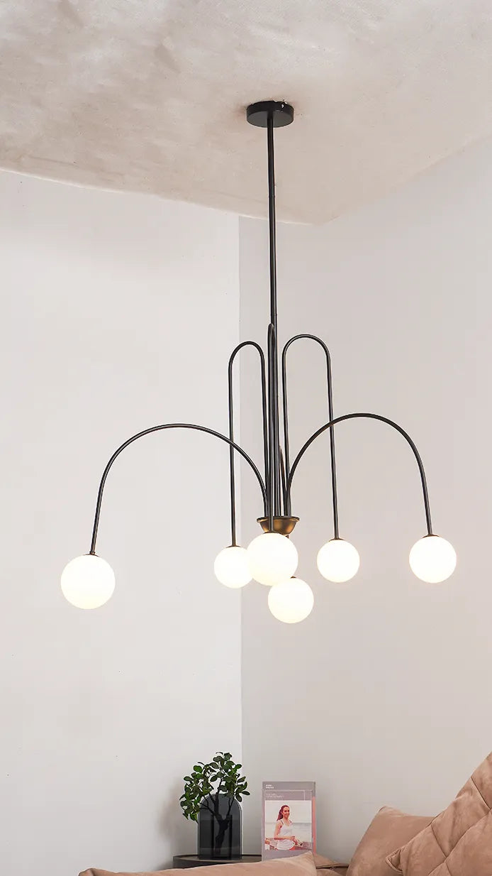 Modern Metal Glass Chandelier New 8