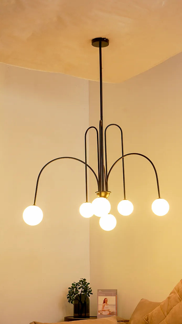 Modern Metal Glass Chandelier New 9