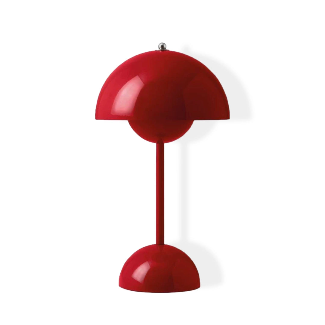 Modern Mushroom Table Lamp Red