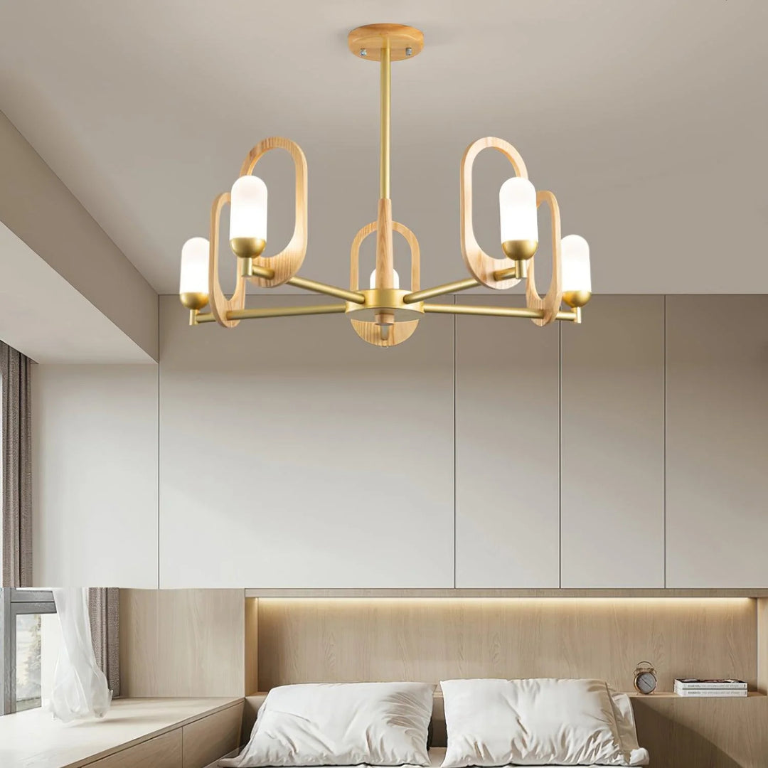 Modern Scandinavian Wooden Chandelier 1