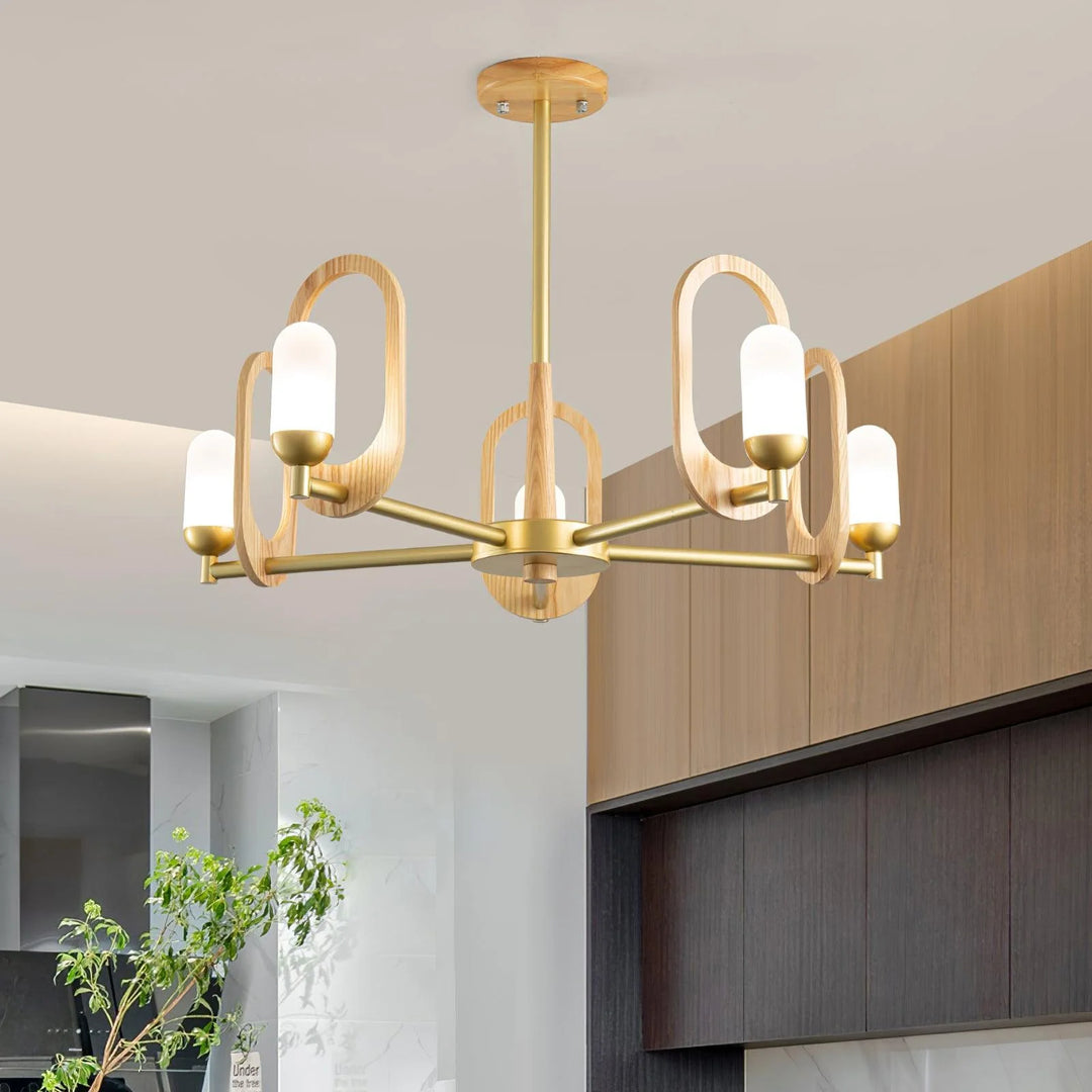 Modern Scandinavian Wooden Chandelier 10