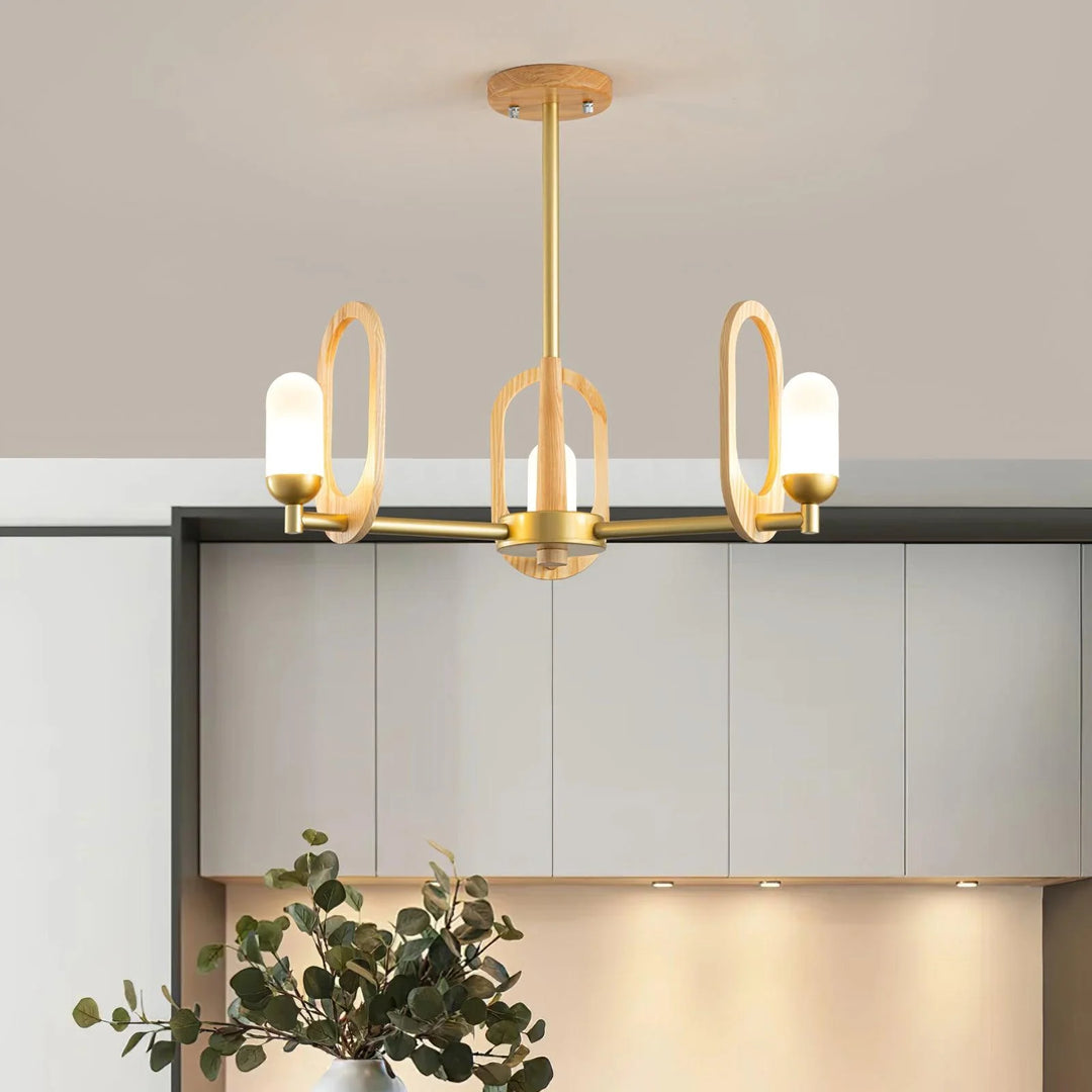 Modern Scandinavian Wooden Chandelier 14