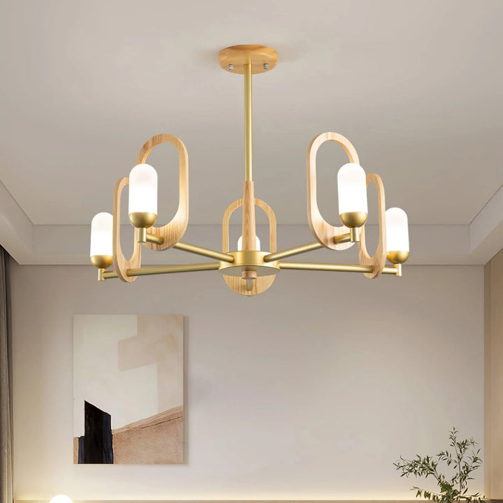 Modern Scandinavian Wooden Chandelier 15