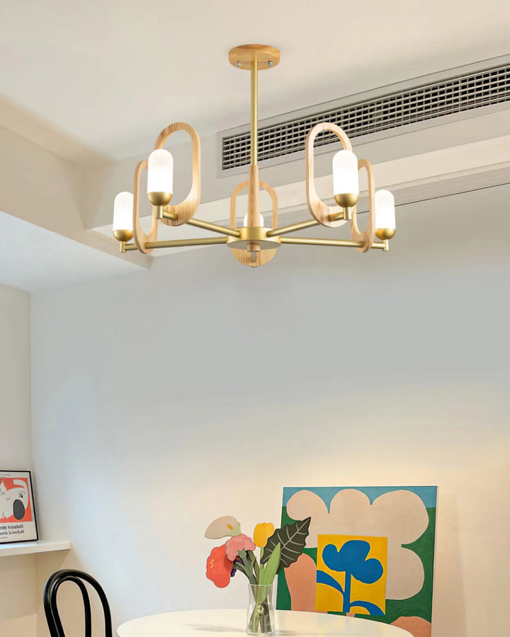 Modern Scandinavian Wooden Chandelier 16