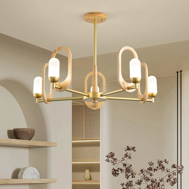 Modern Scandinavian Wooden Chandelier 2