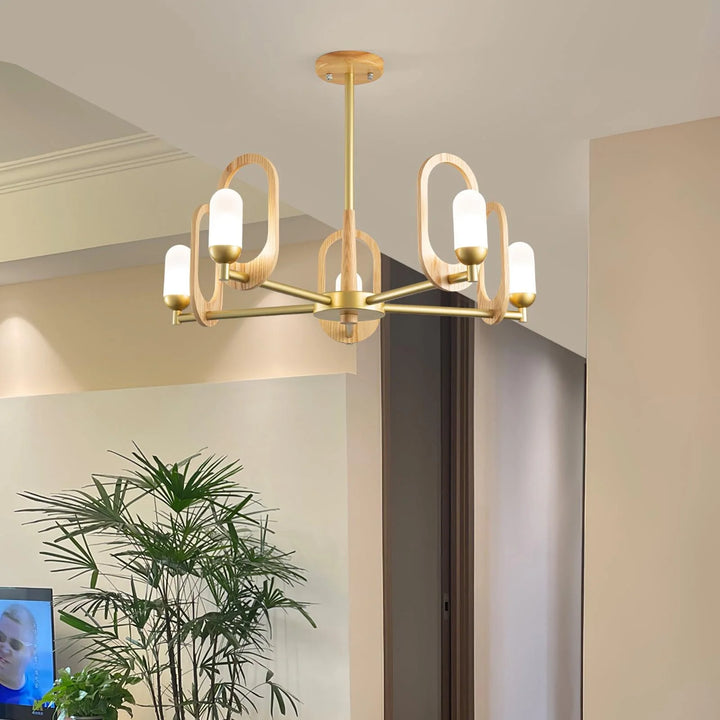 Modern Scandinavian Wooden Chandelier 3