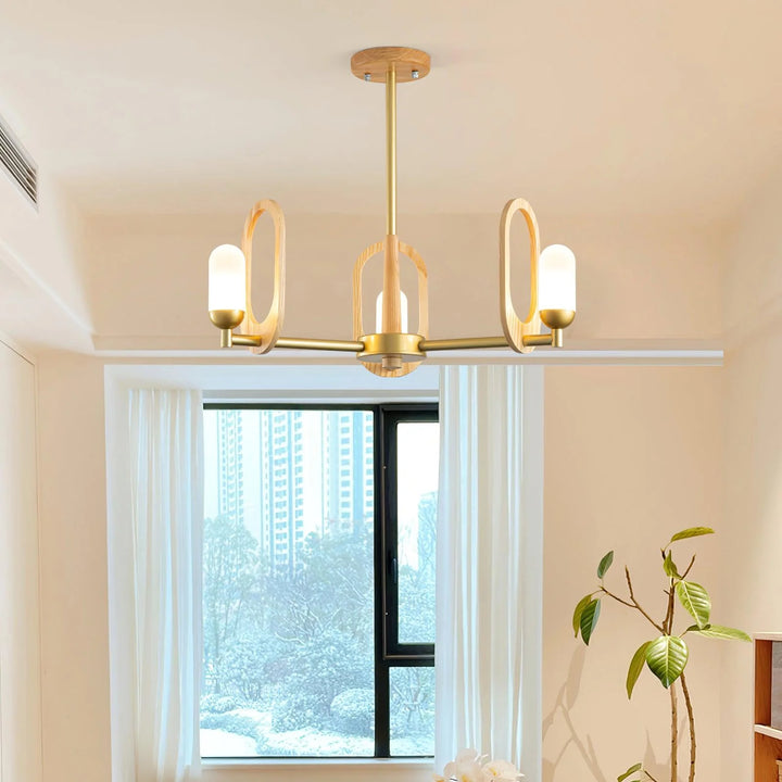 Modern Scandinavian Wooden Chandelier 9