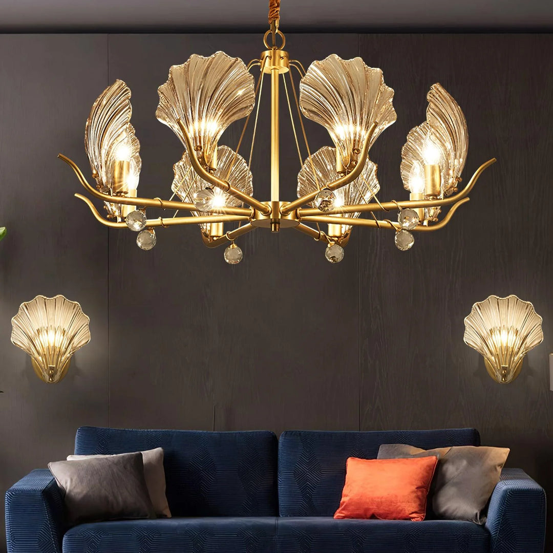 Modern Shell Glass Chandelier 12