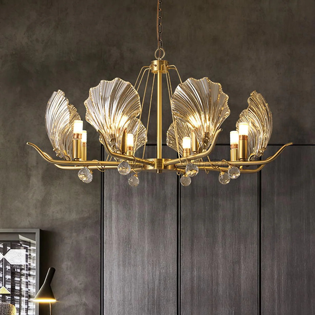 Modern Shell Glass Chandelier 2