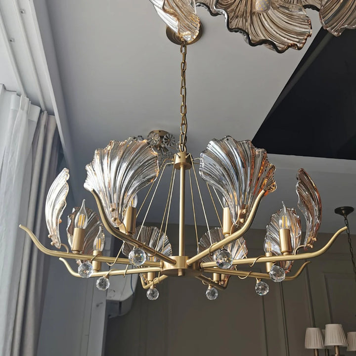 Modern Shell Glass Chandelier 7