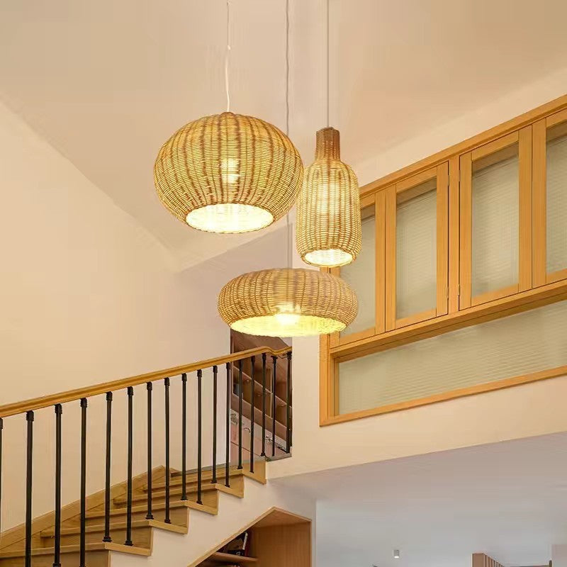 Modern Vintage Rattan Pendant Lamp 4