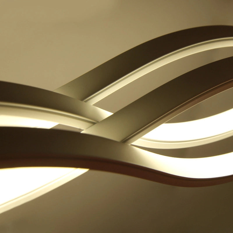 Modern Wave Pendant Light Fixture Detail Shot