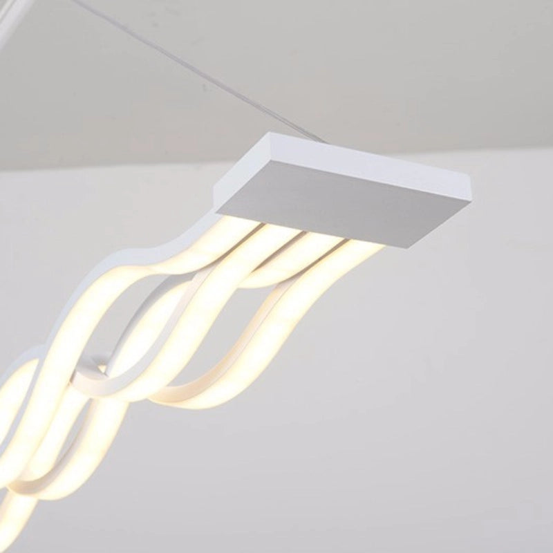 Modern Wave Pendant Light Fixture Detail Shot