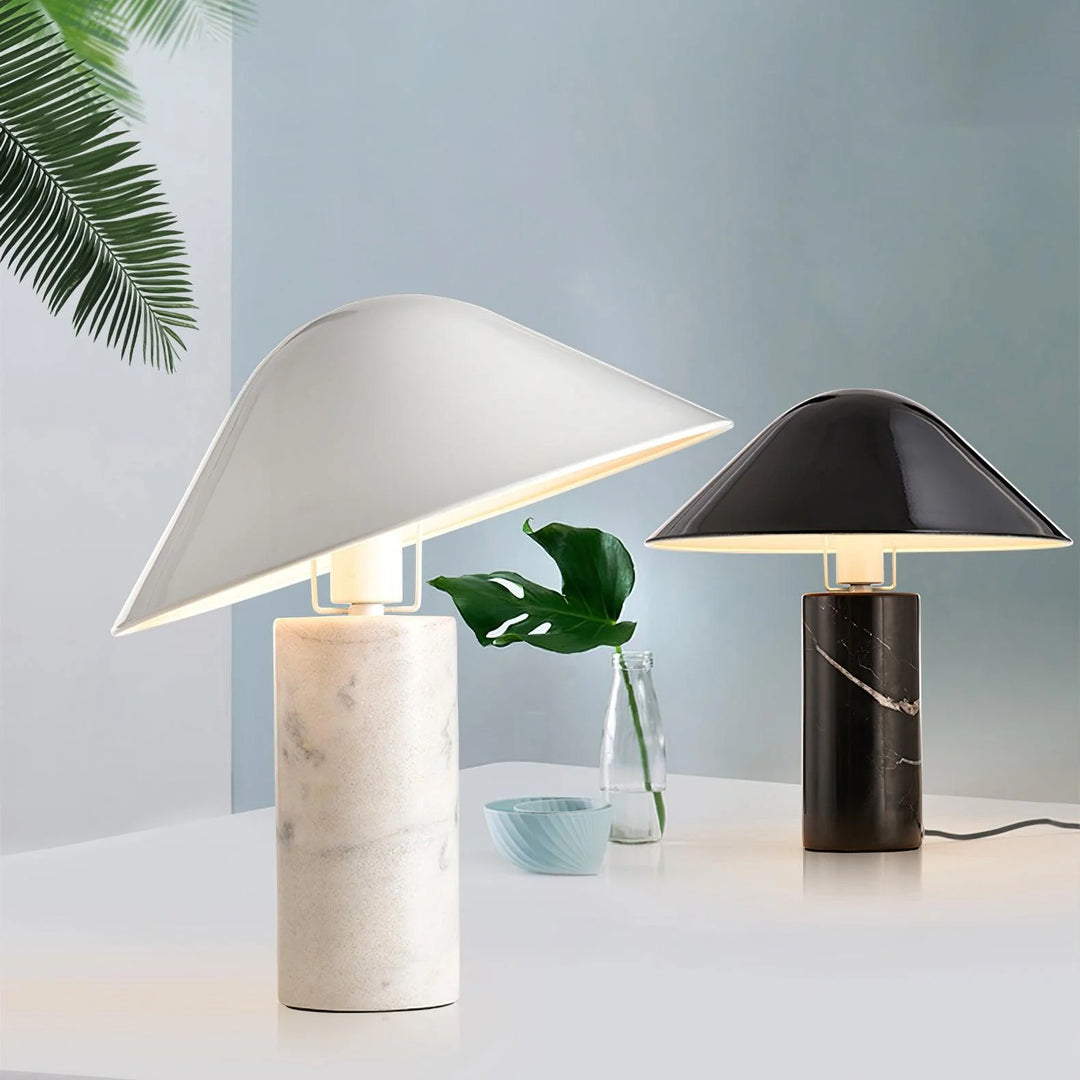 Modern White Flared Desk Lamp-12