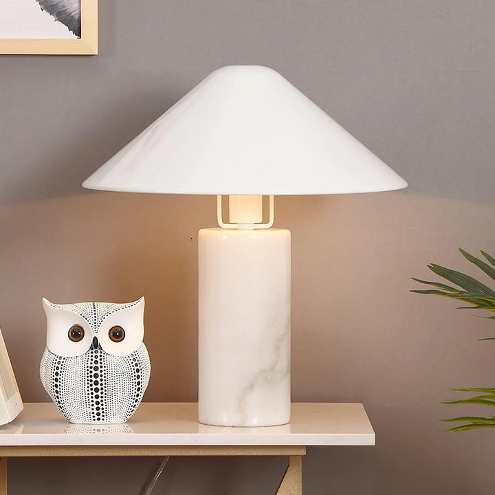 Modern White Flared Desk Lamp-2