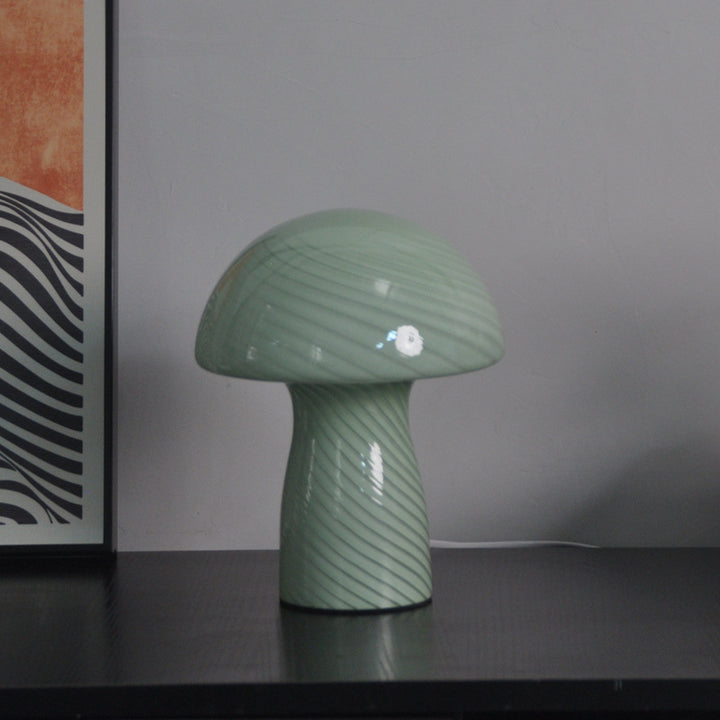 Mushroom Glass Twill Table Lamp 2