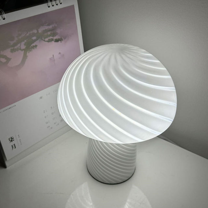 Mushroom Glass Twill Table Lamp 3