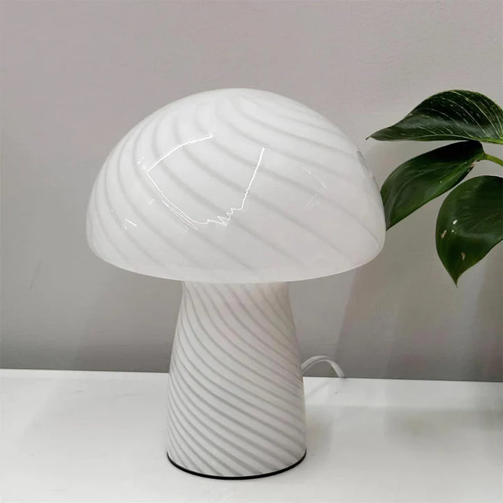 Mushroom Glass Twill Table Lamp 6