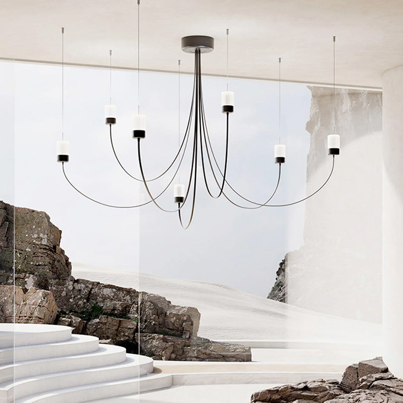 Nordic Black Wwinging Chandelier 11