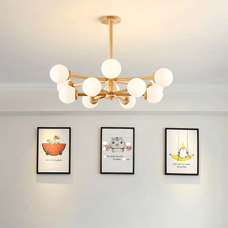 Nordic Glass Orb Chandelier 11