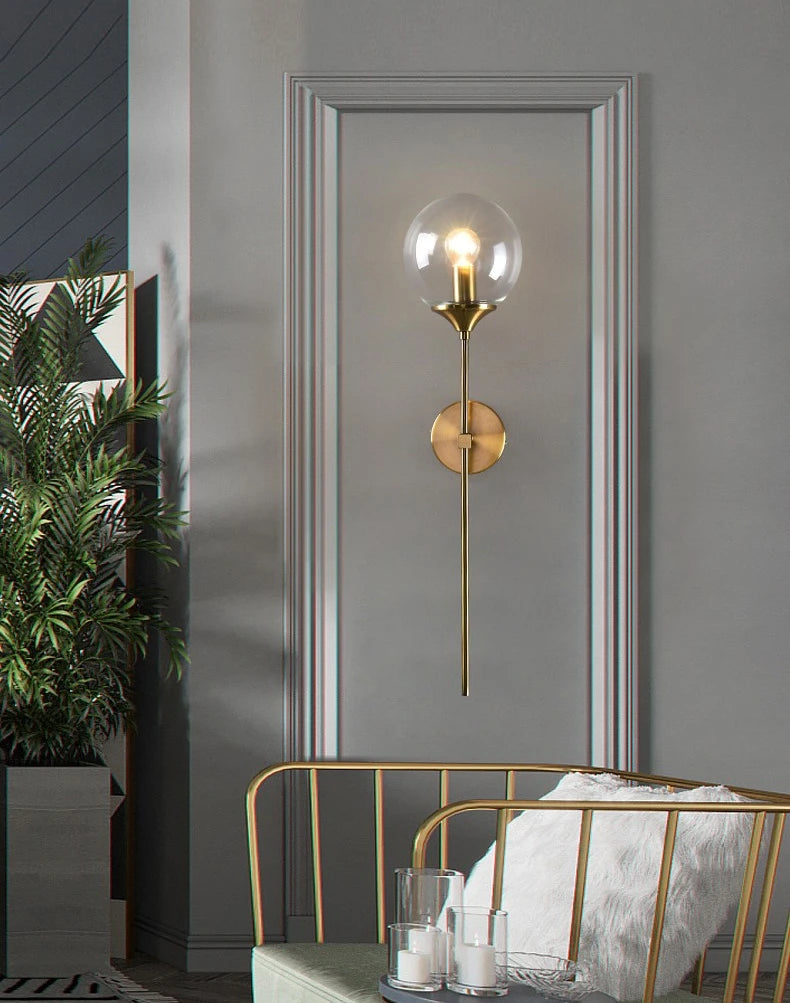 Nordic Gold Glass Wall Lamp