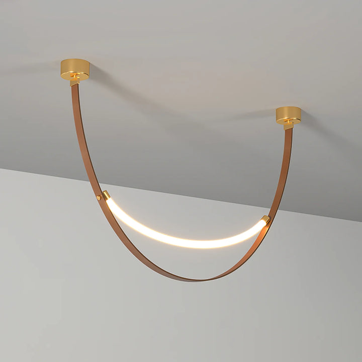 Nordic modern minimalist belt pendant lamp