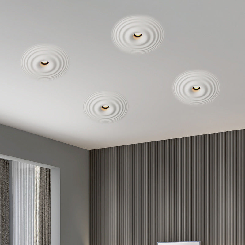 Corrugated Plaster Ceiling Lamp