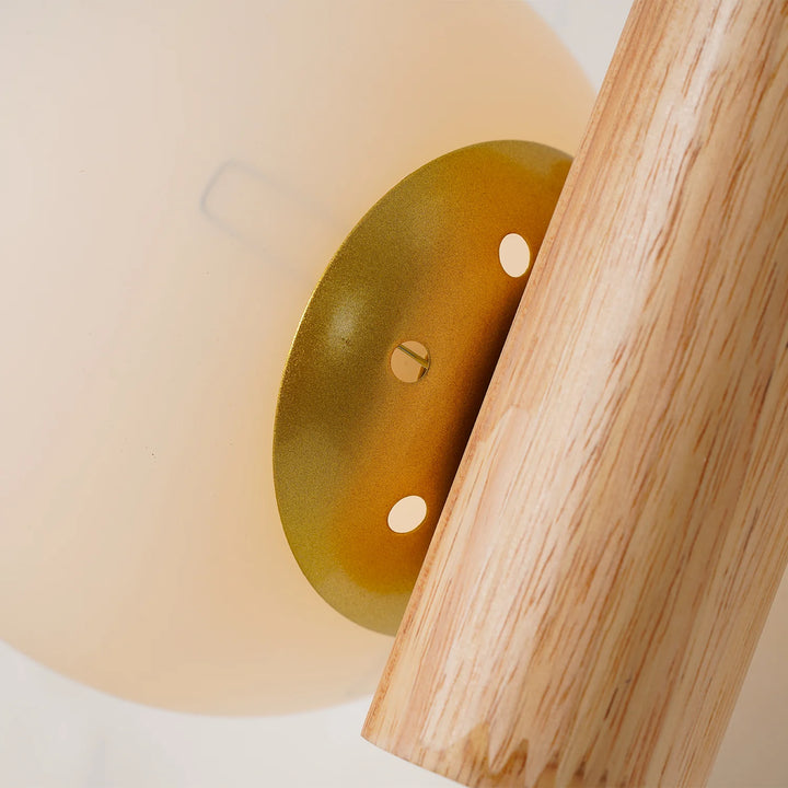 Oak Double Sphere Wall Light 13