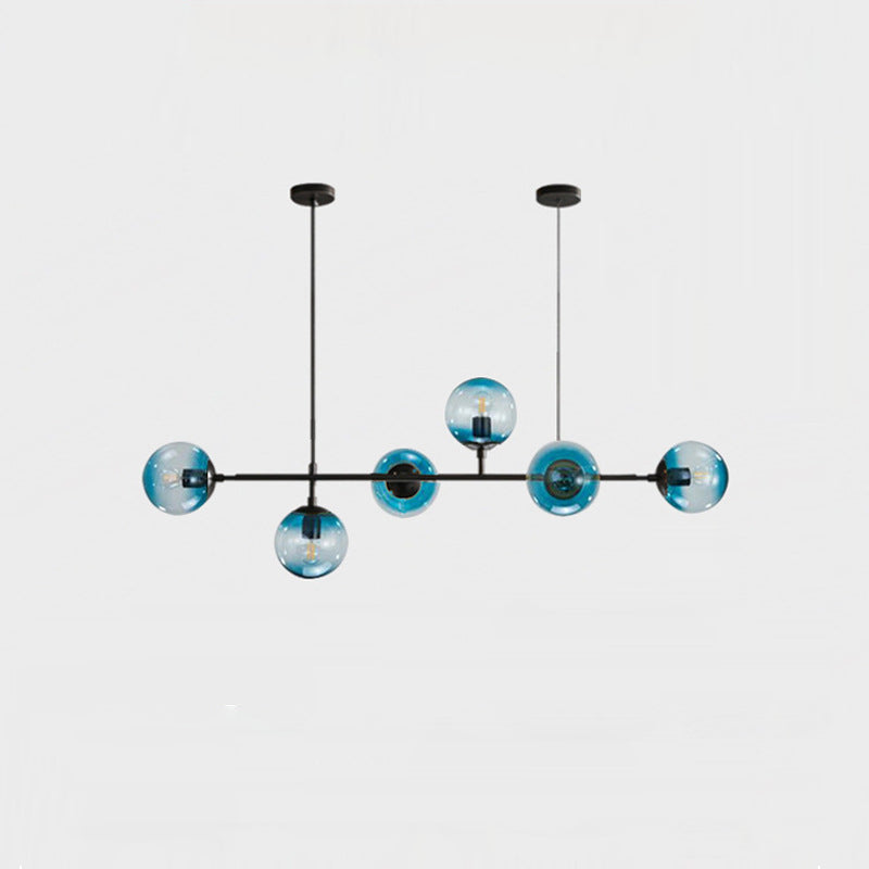 Orb Chandelier Blue 1