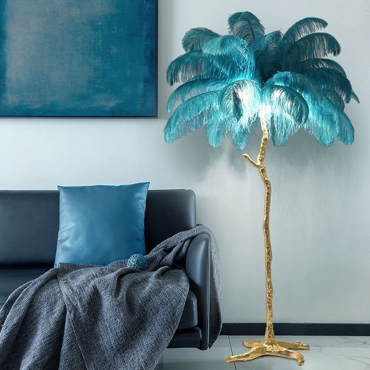 Ostrich Feather Floor Lamp 1