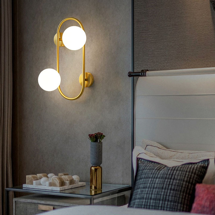 Oval Glass Ball Wall Lamp D