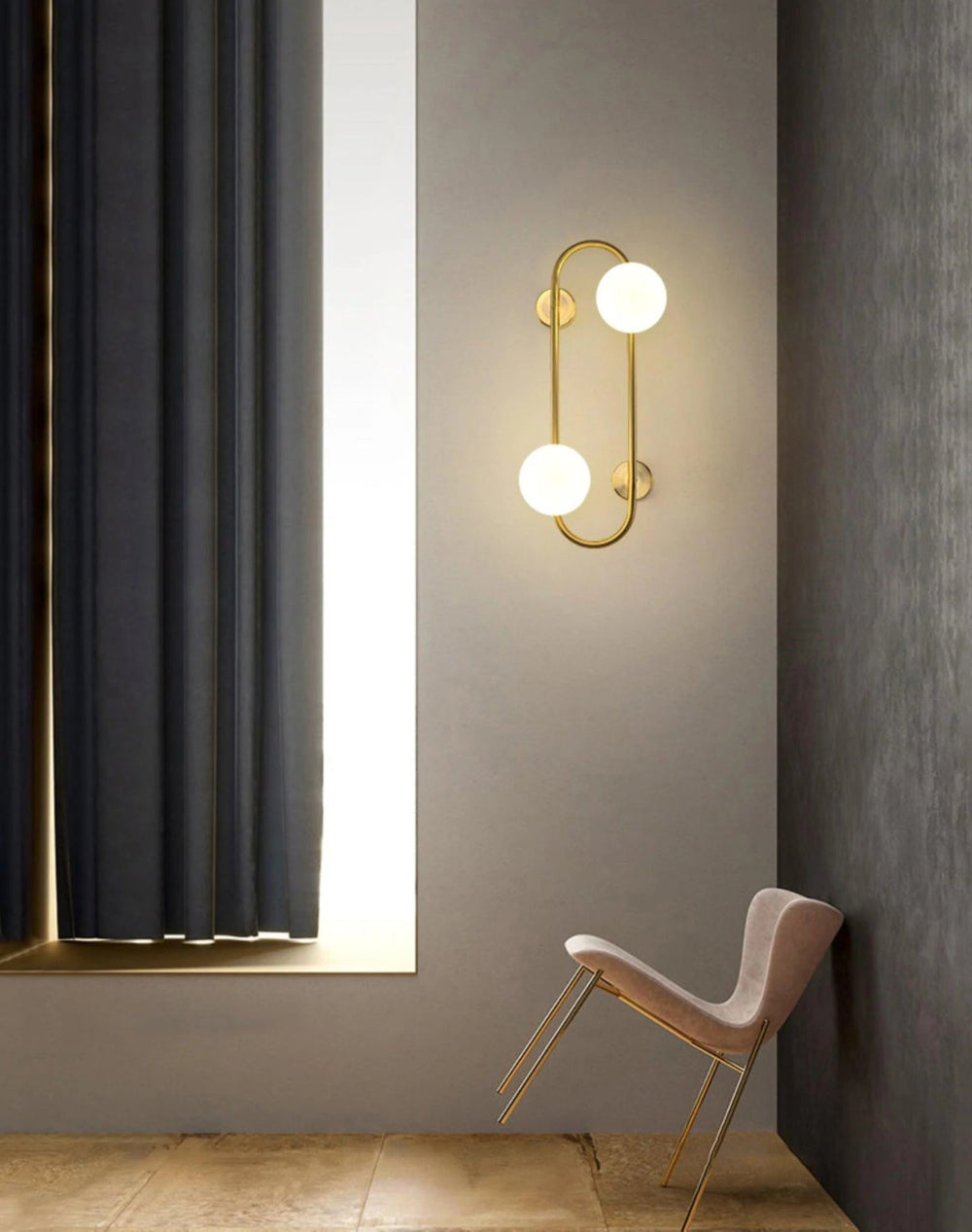 Oval Glass Ball Wall Lamp F