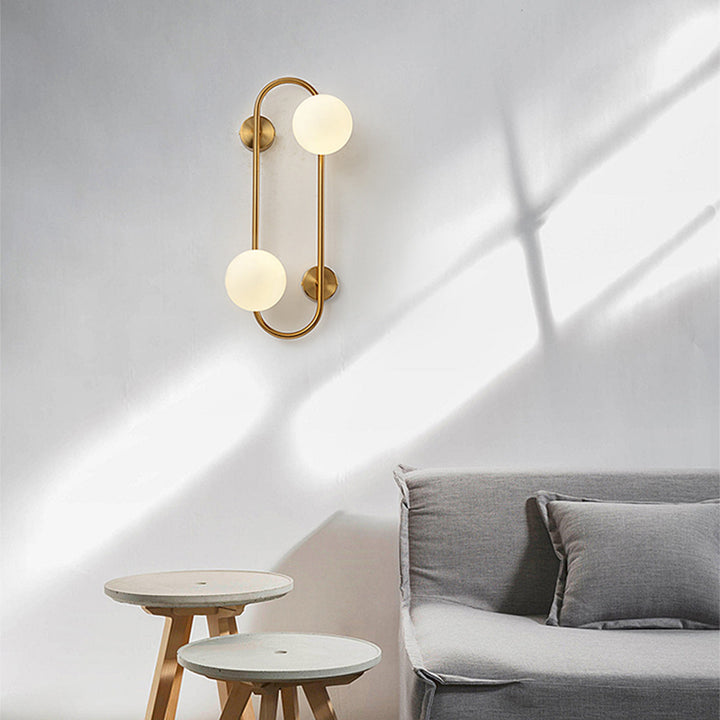 Oval Glass Ball Wall Lamp H