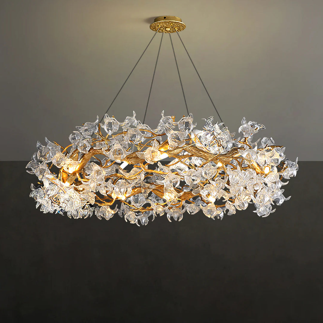 Petala Crystal Round Chandelier