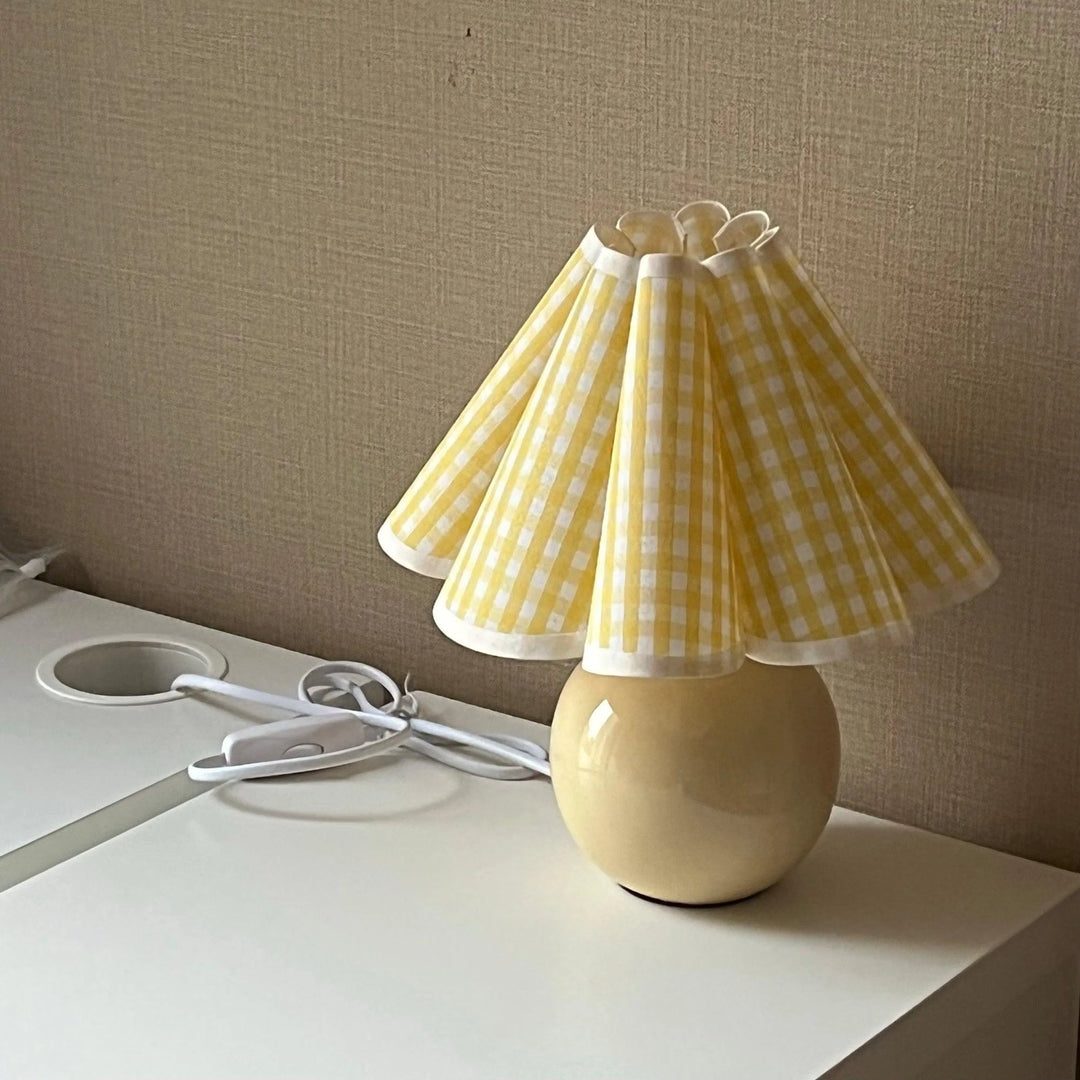 Plaid Pleated Desk Lamp-24