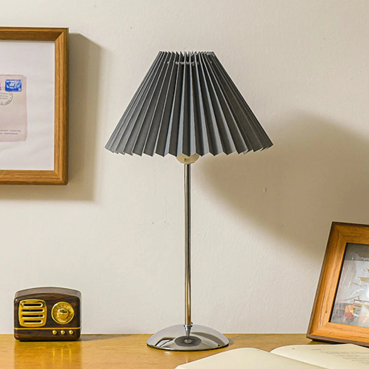 Pleated-Shade Table Lamp