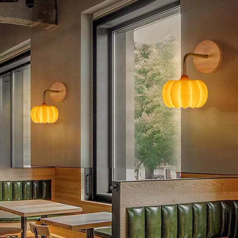 Pumpkin Wall Sconce in dining room