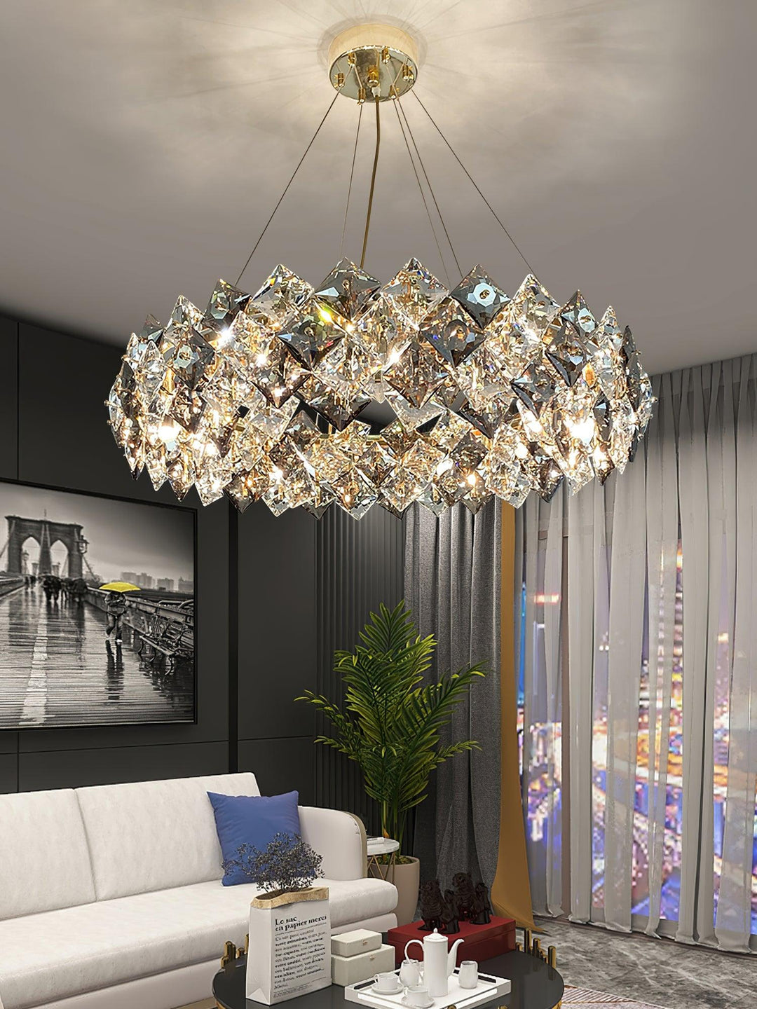 Radiant Diamond Crystal Chandelier 10