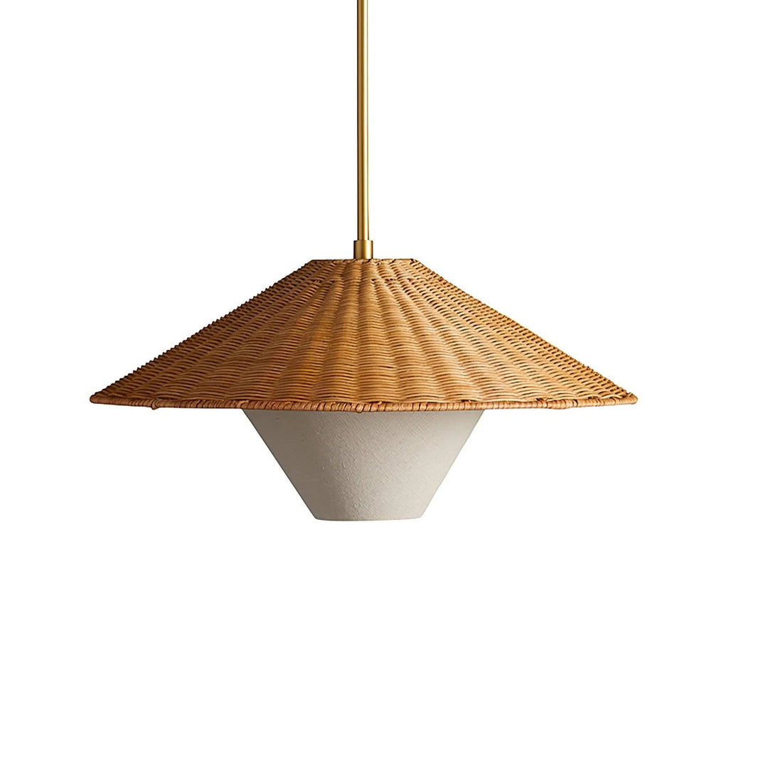 Rattan Hat Pendant Light 13