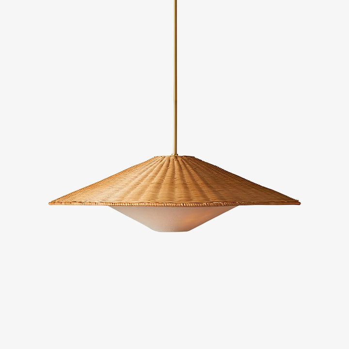 Rattan Hat Pendant Light 14