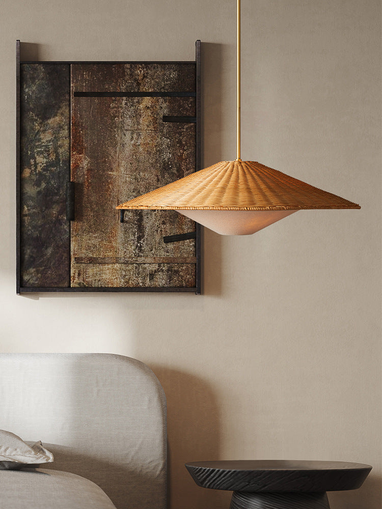 Rattan Hat Pendant Light 4