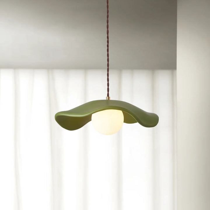 Resin Hats Pendant Light Avocado green