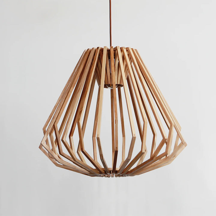 Retro Cage Wood Pendant Lamp