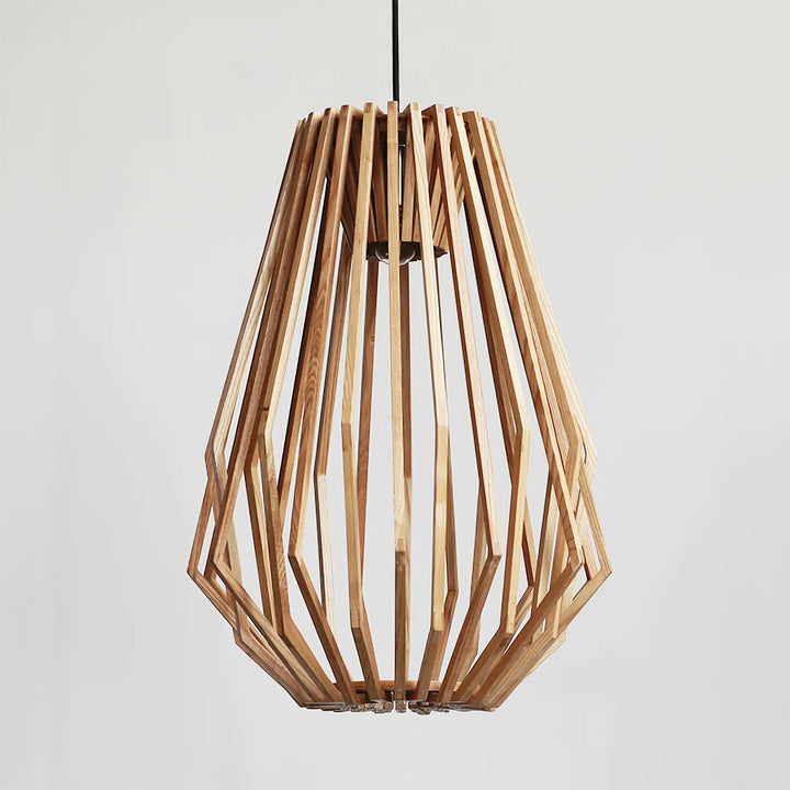 Retro Cage Wood Pendant Lamp