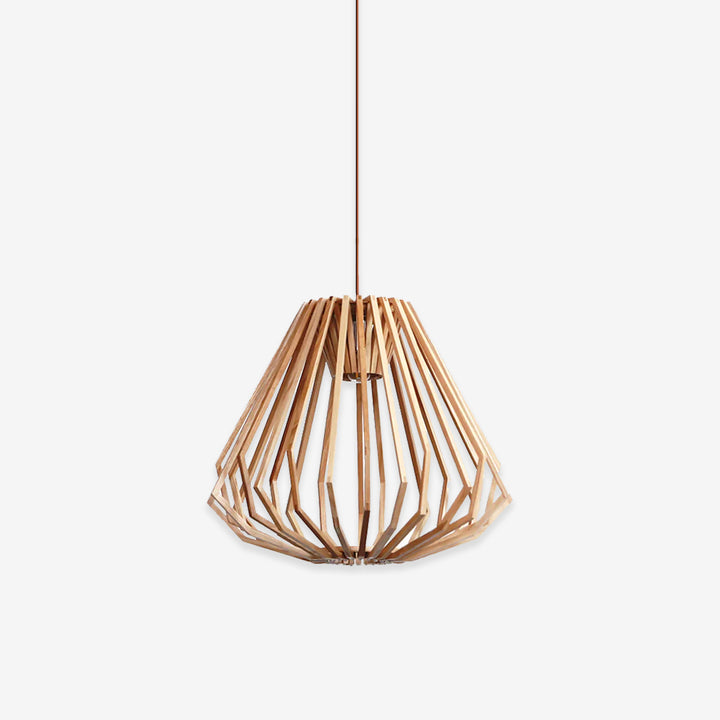 Retro Cage Wood Pendant Lamp