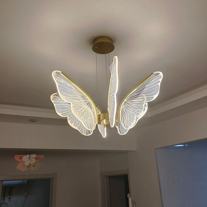 Ribbed Butterfly Chandelier 12